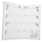 Small Weekly Planner Notepad with Monthly Calendar Lake Blue PU Cover