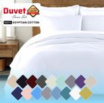 5* 400 THREAD COUNT 100% EGYPTIAN COTTON DUVET/QUILT COVER BEDDING SET ALL SIZES