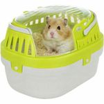 TRIXIE HAMSTER MOUSE PLASTIC CARRIER COLOURS VARY  CLEAR OPENING LID 18X12X13 CM