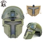 Airsoft Tactical Mesh Mask Metal Full Mask Face Shield Sparta AF Helmet Mask DE