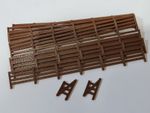 OO Gauge Brown 4 Rail Fencing 10 Pack + 2 Gates 152mm 1:76 Model Railway