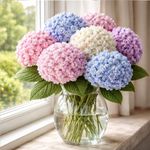 Knitted Hydrangea Pattern Only DK UK Realistic Flowers Bouquet Gift Knit DIY