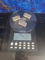 Sterling Silver Bullion Bars Ingots 249g Tested 925 a quarter of a kilo!