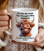 Funny Highland Cow Mug | “It’s Not My Fault You Thought I Was Normal” | Crazy Qu