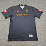 Vintage Juventus Lotto Shirt Mens Large Black Home Soccer Jersey Top 2001