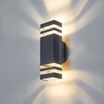 IP65 Waterproof Outdoor Wall Light Up Down GU10 Mains Powered Exterior Lamp