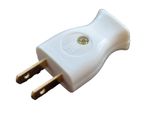 US American Thailand Laos Plug 2 Pin Male Power Plug rewireable white, UK STOCK