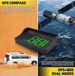Digital HUD Speedometer MPH Car Head Up Display GPS Speed Meter windscreen