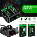 6200mWh Rechargeable Battery Pack Charger Station for Xbox Series X|S/Xbox One,