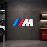 BMW MPOWER Logo Crest 80cm Aluminum Logo Name Car Garage WALL SIGN Shed PROMO sk