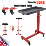 Mobile Workstation Table steel  Adjustable Height Workshop Trolleys Load 50KG UK