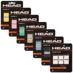 HEAD RACKET GRIP PRIME TOUR OVERGRIP 3 PACK WHITE GREY ORANGE PINK BLUE YELLOW