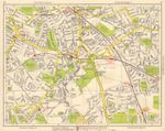 NW LONDON. North/South Harrow Wealdstone Kenton Roxeth Northwick Park 1948 map