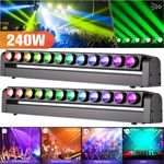 2Pcs 12X20W LED Stage Moving Head Beam Bar Light RGBW DMX Disco Party Lighting