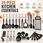 24 Pcs Kitchen Utensils Set Silicone Cooking Nonstick Spatula Turner Spoon Tools