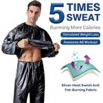 Sauna Suit Sweat Suit Heavy Duty Weight Loss Suit Detox Anti-Rip Gym Exercise UK