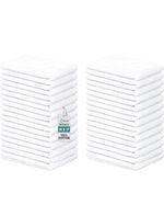 Towels Pack of 48 (14" X 17" Inches) 100% Cotton Terry Barmop Towels - Absorbent