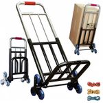 100KG Stair Climbing Cart Heavy Duty Folding Hand Truck Shopping Dolly 6 Wheels