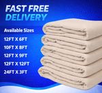 Cotton Dust Sheets | Dust Sheets for Decorating | Large Sheets | Free Delivery
