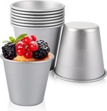 8x Aluminium Dariol Mould Baking Cup Dariole Pudding Dessert Creme Moulds