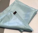 100% PURE ITALIAN SILK TURQUOISE 2 X HANDKERCHIEFS 30 CMS. (12 INS.) BN FREEPOST