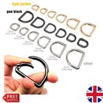 D-shaped Spring Ring Bag Strap Buckle Carabiner Key Dog Chain Snap Clip Trigger