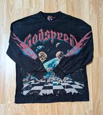 Brand New God Speed Long Sleeve Shirt Black Graphic Print " RRP-£175