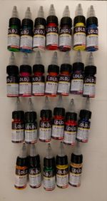 DLD 25 x 15ml Base Colours Professional All Purpose Tattoo Ink Set Permanent Kit