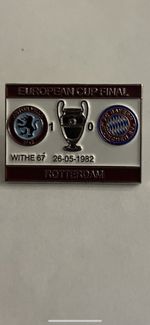 ASTON VILLA V BAYERN MUNICH 1982 EUROPEAN CUP FINAL MATCH BADGE