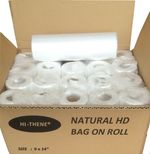 HD Natural Clear Polythene BAGS ON ROLL 9 x14"| Food/Fruit Butchers Counter Bags