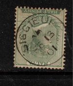 Malta 1885-1890 QV SG20 0.5d green Used Siggieui postmark