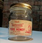 Vintage Ucal Betterstill Honey Empty Glass Jar Empire Cheltenham TV Prop Display