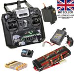 Bundle for Tamiya Kits Radio Set, 5000mah Battery, 2A Fast Charger, MG Servo