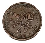 1854 Ireland Dublin Kingstown farthing token Harrison & Co tea dealer - W# 6500