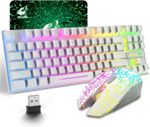 T87 wireless gaming keyboard and mouse set Rechargeable RGB for Laptop Pc Mac