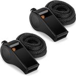 Whistle, 2 Packs Plastic Sports Whistles with Lanyard, Loud Crisp Sound Whistle