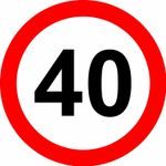 40 Mph road safety sign