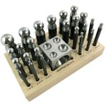 25 pc Doming Block and Punch Set made of Steel Dapping craft metal working tool