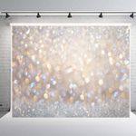 250cm x 180cm Sequin Glitter Backdrop Silver Sparkle Background