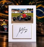 MANSELL & SENNA  “TAXI FOR SENNA” ORIGINAL 1991 PHOTO & HAND SIGNED BOARD, COA