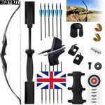 40lbs Recurve Bow Set Takedown Arrows Armguard Target Adults Beginners Outdoor