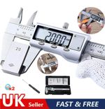 6'' LCD Digital Vernier Caliper Micrometer Measure Tool Gauge Ruler 150mm Black