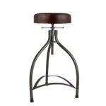 2 x Industrial height adjustable bar stools