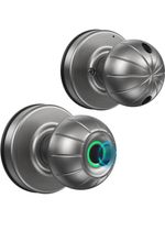 🔥NEW🔥Smart Fingerprint Door Knob for Home, Office, Hotel, Bedroom, Silver
