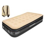 SINGLE INFLATABLE HIGH RAISED AIR BED MATTRESS AIRBED W BUILT IN ELECTRIC PUMP