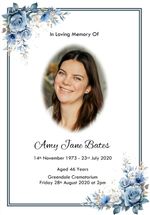 Funeral Order of Service Booklets, Laminated Memory Cards NEXT DAY DELIVERY