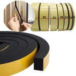5M / 10M Rubber Seal Weather Strip Foam Sticky Tape Door Window Draught Excluder
