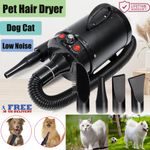 Professional Pet Dog Cat Hair Dryer Set Low Noise Grooming Blower Blaster Heater