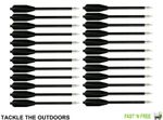 24 Archery Pistol Crossbow Bolts Steel Tips Nylon Shafts For Anglo Arms Bows BLK