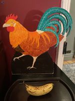 Folk Art Cockerel Hand Made
